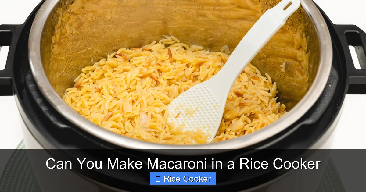 Can You Make Macaroni in a Rice Cooker