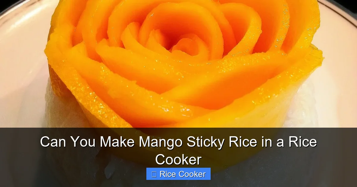 Can You Make Mango Sticky Rice in a Rice Cooker