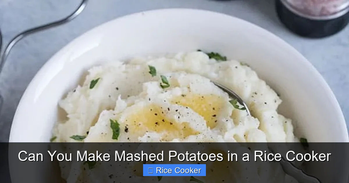 Can You Make Mashed Potatoes in a Rice Cooker