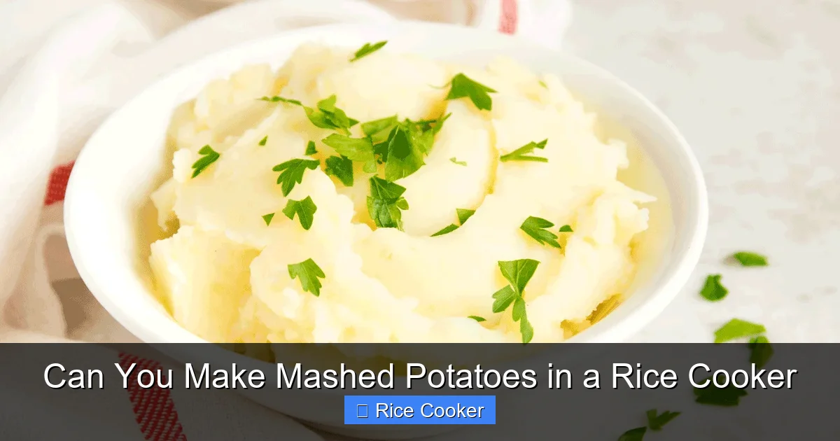Can You Make Mashed Potatoes in a Rice Cooker