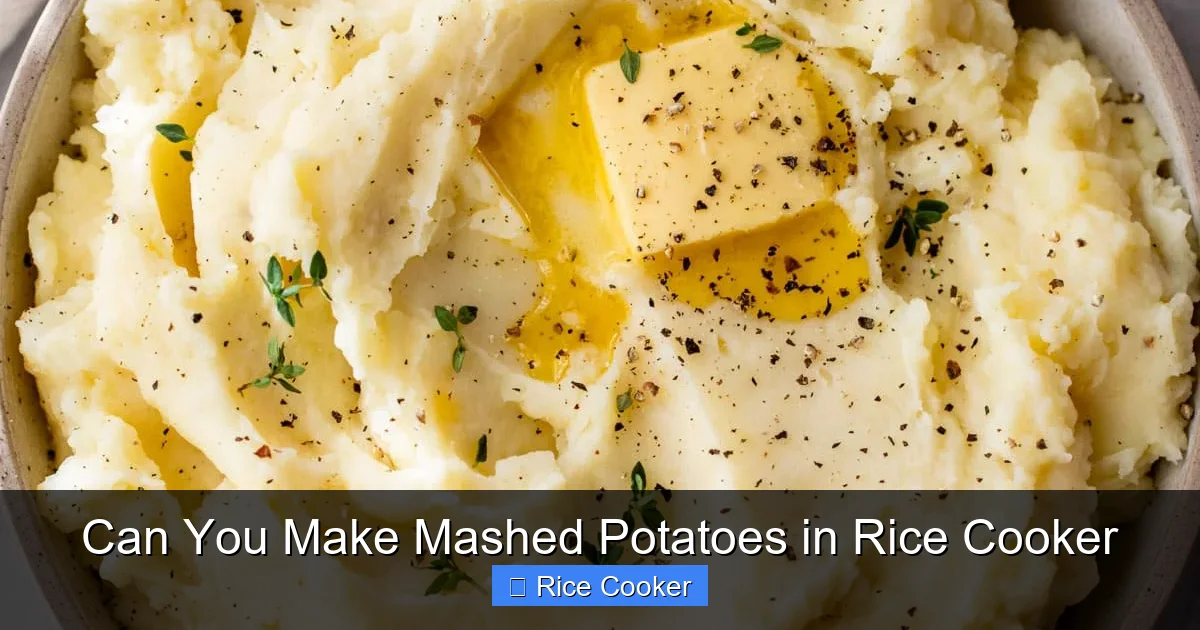 Can You Make Mashed Potatoes in Rice Cooker