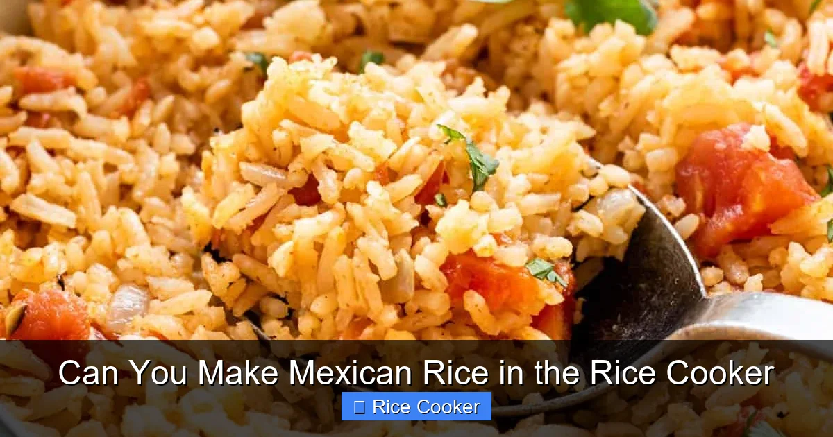 Can You Make Mexican Rice in the Rice Cooker