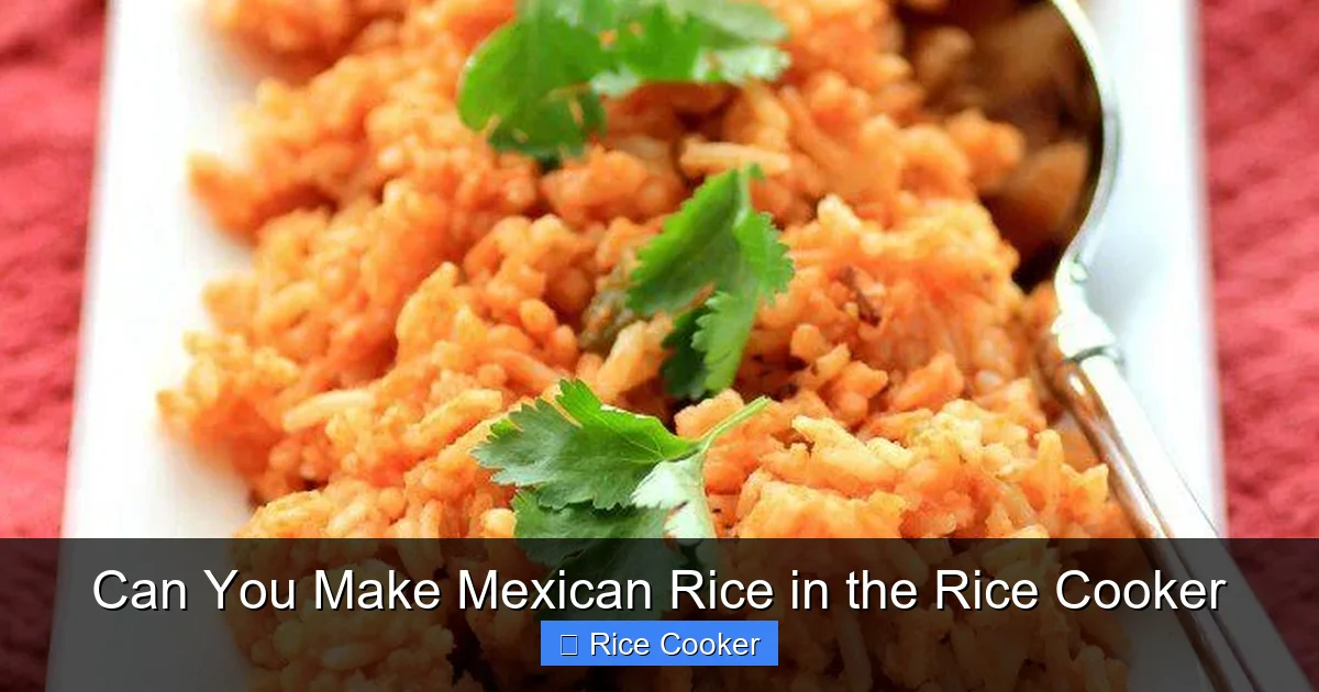 Can You Make Mexican Rice in the Rice Cooker