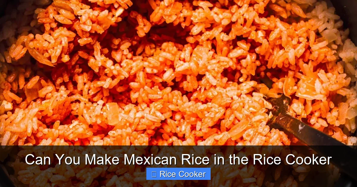 Can You Make Mexican Rice in the Rice Cooker