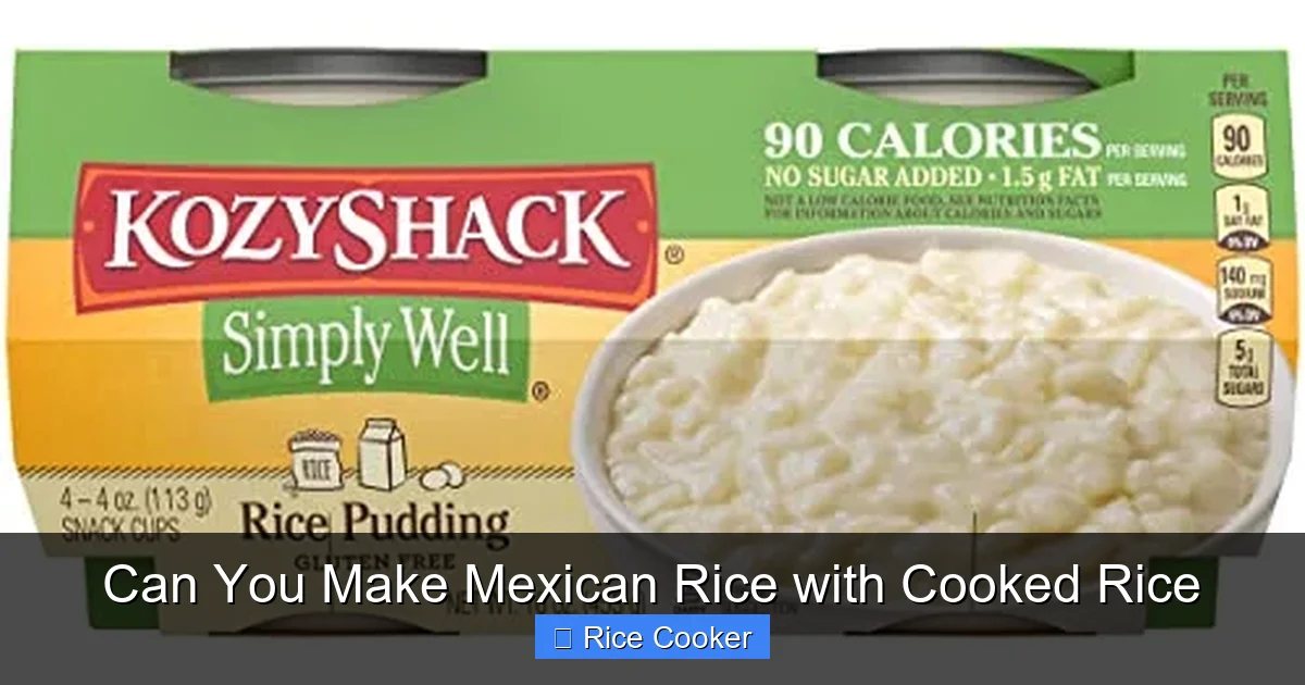 Can You Make Mexican Rice with Cooked Rice