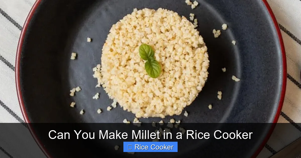 Can You Make Millet in a Rice Cooker