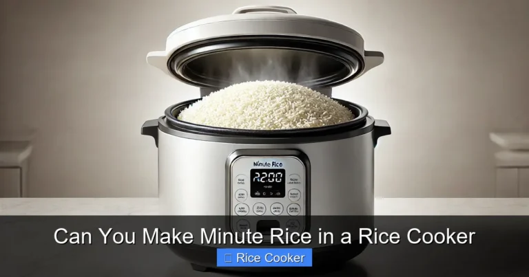 Can You Make Minute Rice in a Rice Cooker