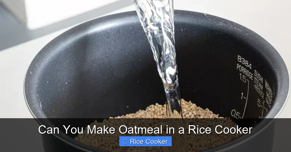 Can You Make Oatmeal in a Rice Cooker