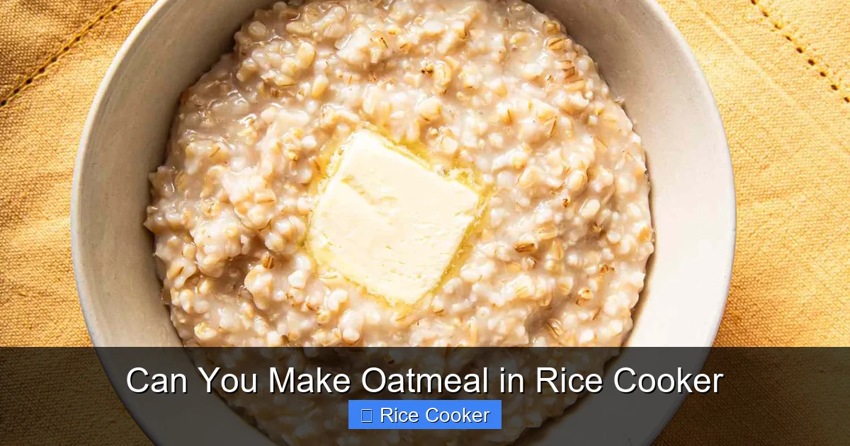 Can You Make Oatmeal in Rice Cooker
