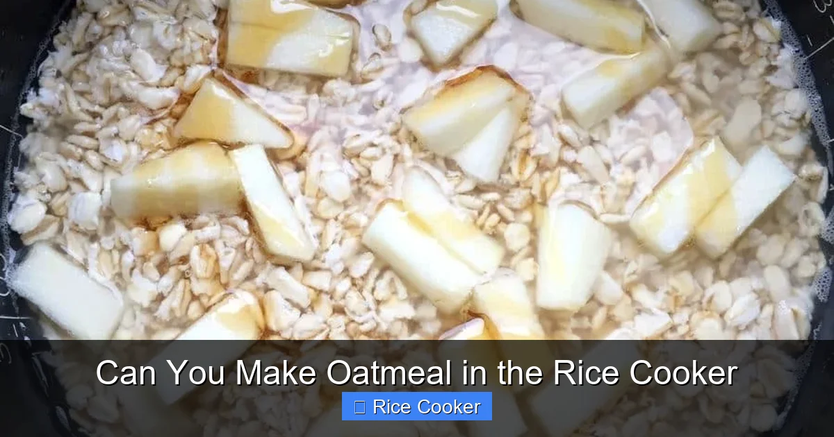 Can You Make Oatmeal in the Rice Cooker