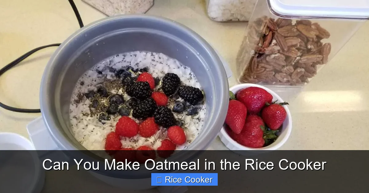 Can You Make Oatmeal in the Rice Cooker