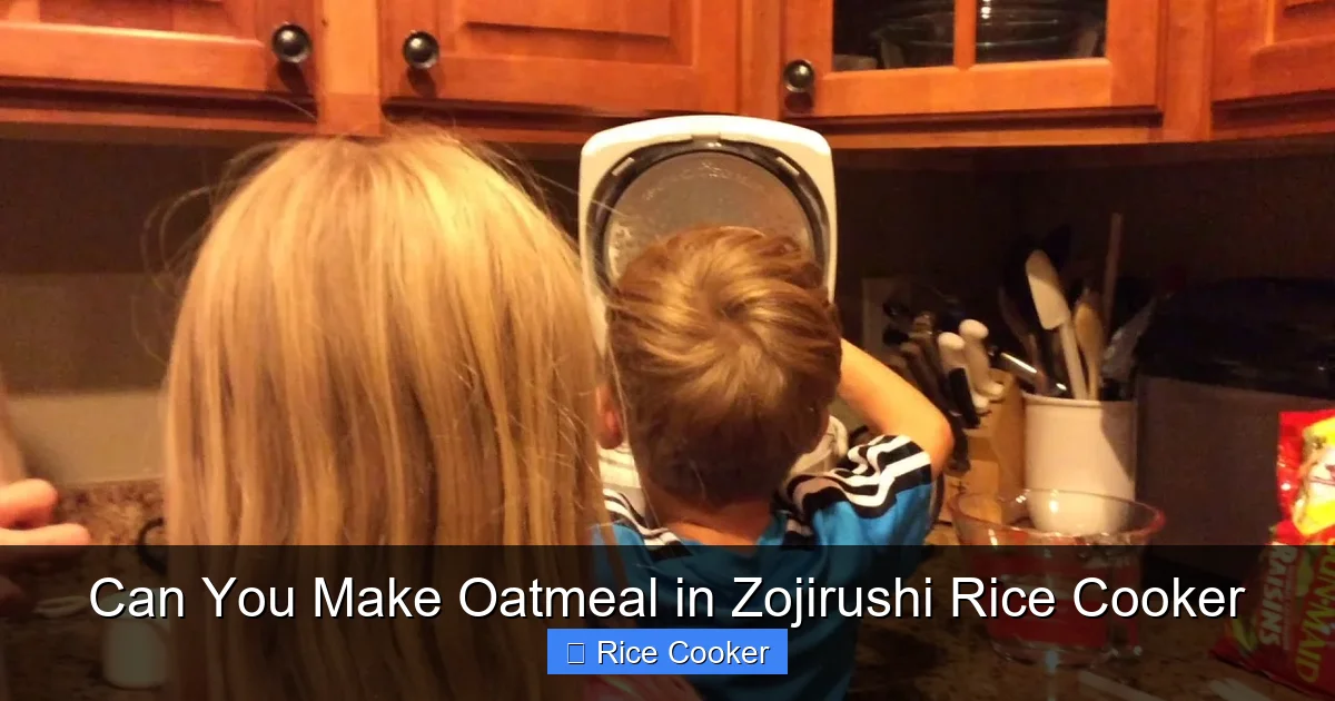 Can You Make Oatmeal in Zojirushi Rice Cooker