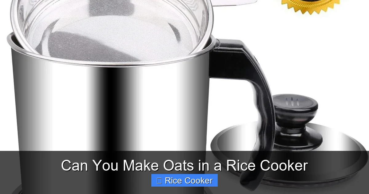Can You Make Oats in a Rice Cooker