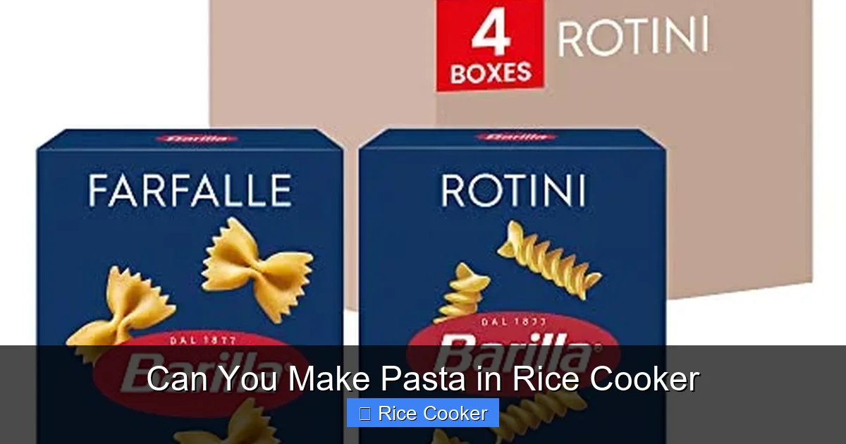 Can You Make Pasta in Rice Cooker