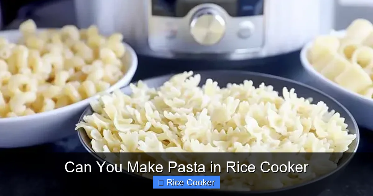 Can You Make Pasta in Rice Cooker
