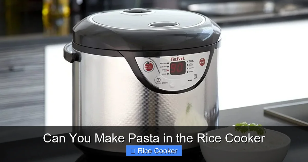 Can You Make Pasta in the Rice Cooker