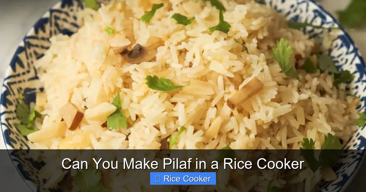 Can You Make Pilaf in a Rice Cooker