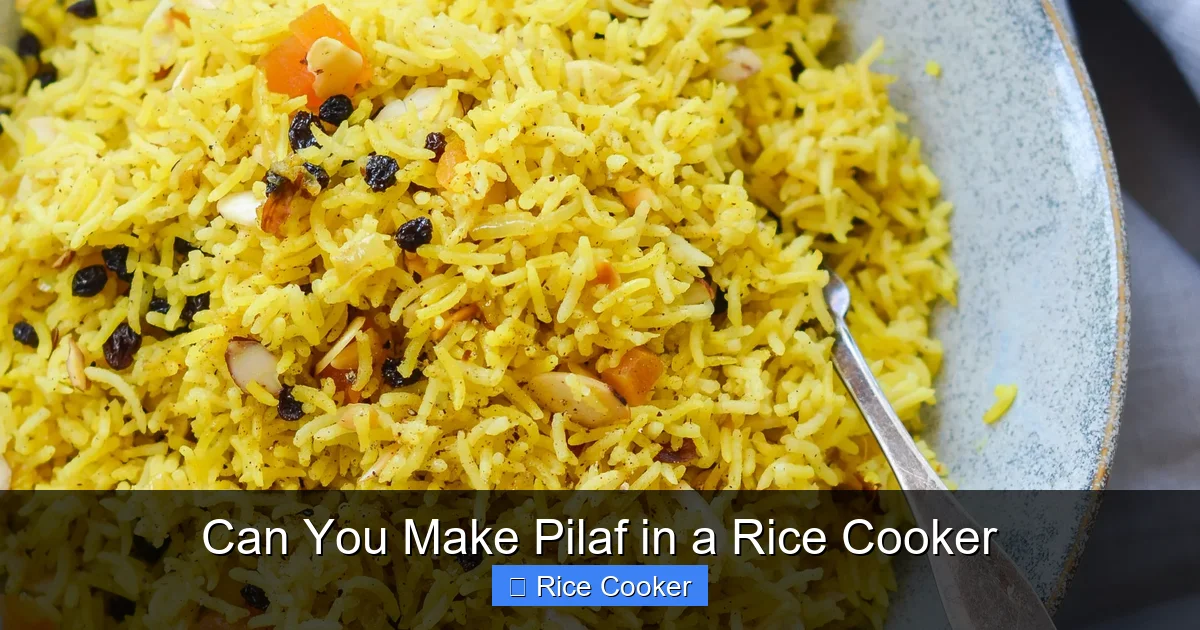 Can You Make Pilaf in a Rice Cooker