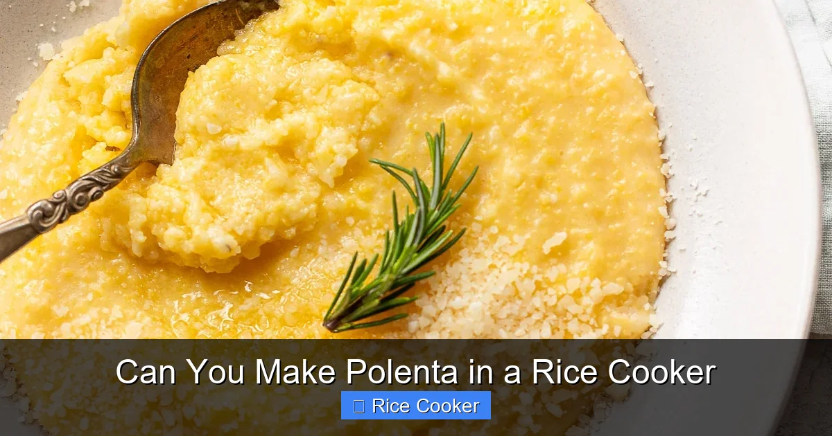 Can You Make Polenta in a Rice Cooker