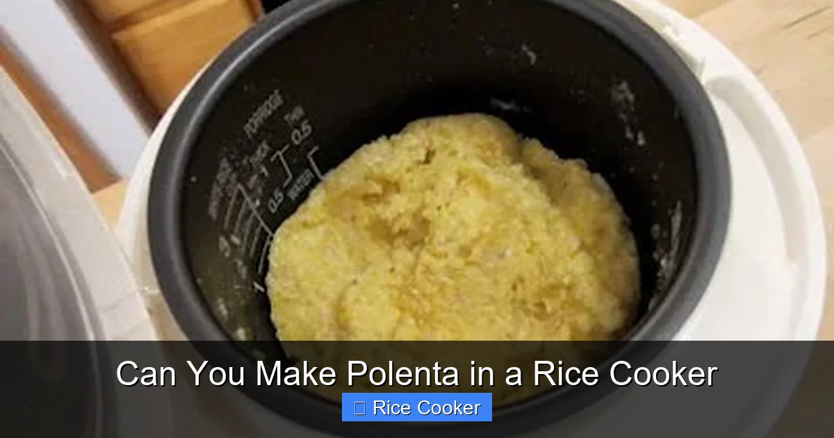 Can You Make Polenta in a Rice Cooker