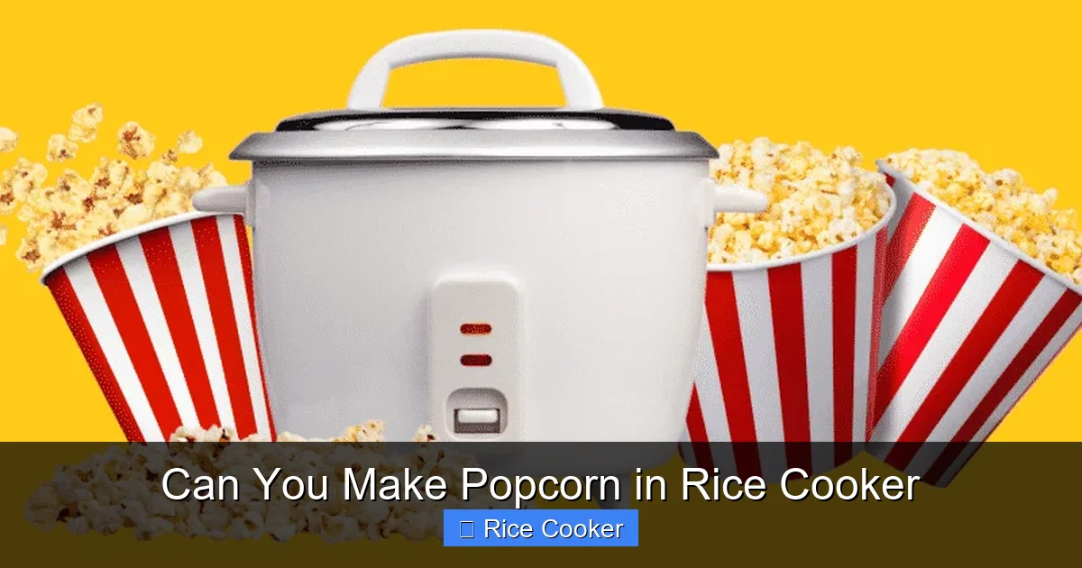 Can You Make Popcorn in Rice Cooker