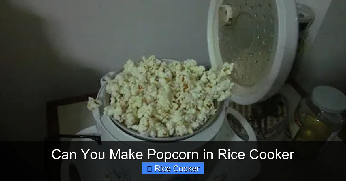 Can You Make Popcorn in Rice Cooker