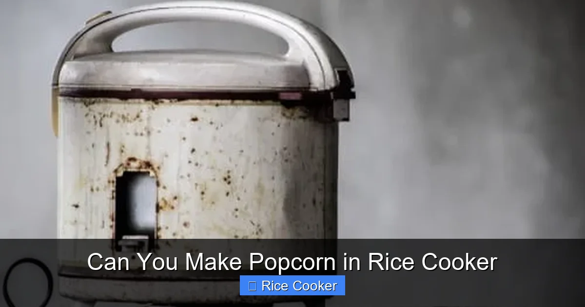 Can You Make Popcorn in Rice Cooker