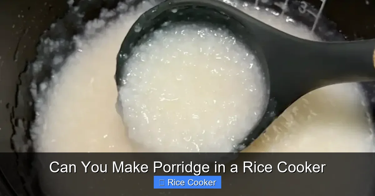 Can You Make Porridge in a Rice Cooker