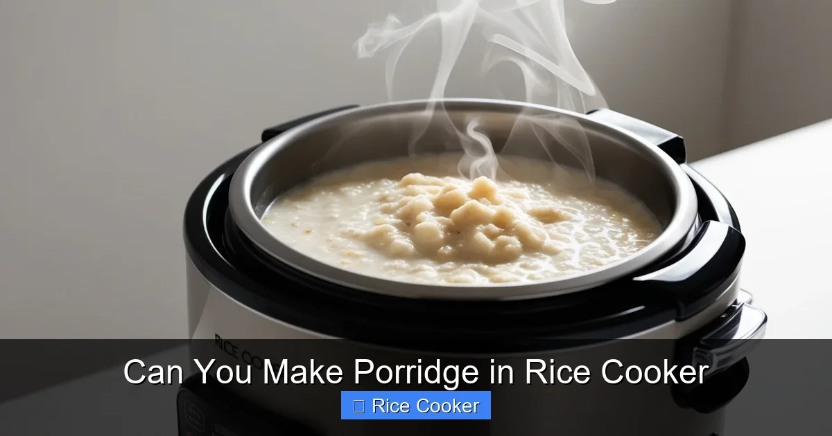 Can You Make Porridge in Rice Cooker