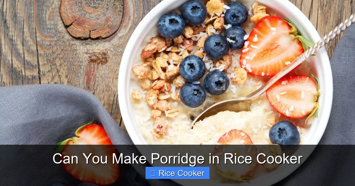 Can You Make Porridge in Rice Cooker