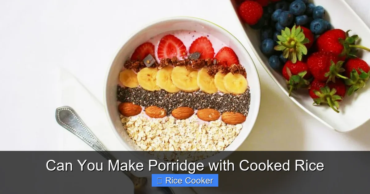 Can You Make Porridge with Cooked Rice