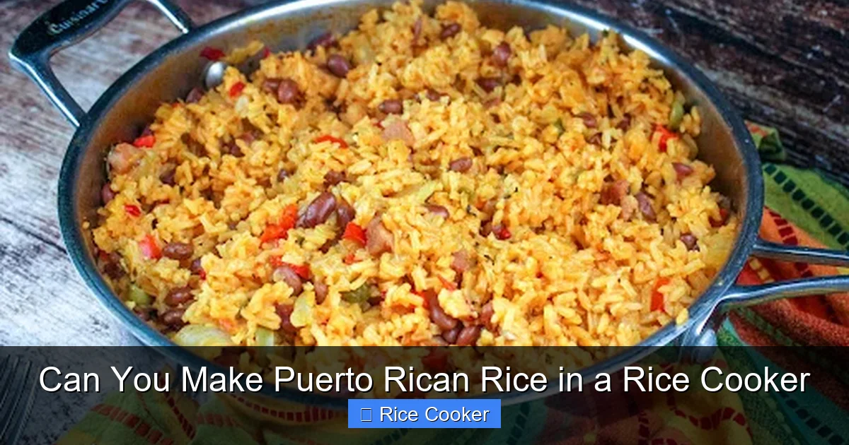 Can You Make Puerto Rican Rice in a Rice Cooker