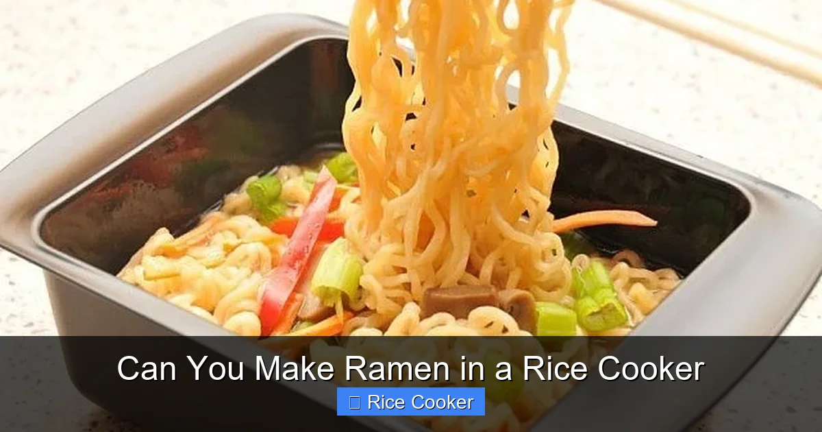 Can You Make Ramen in a Rice Cooker