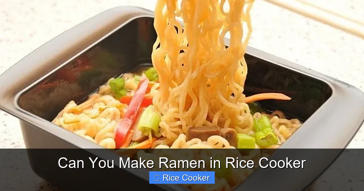 Can You Make Ramen in Rice Cooker