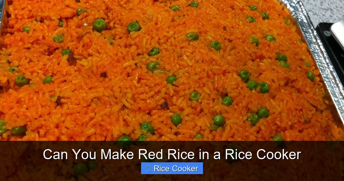 Can You Make Red Rice in a Rice Cooker