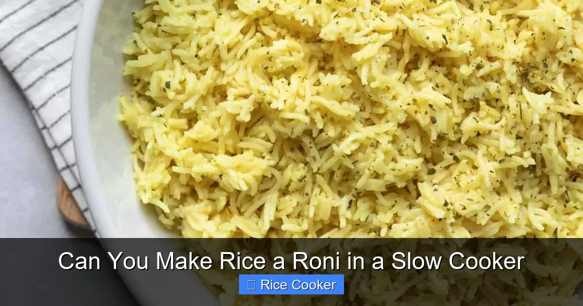 Can You Make Rice a Roni in a Slow Cooker