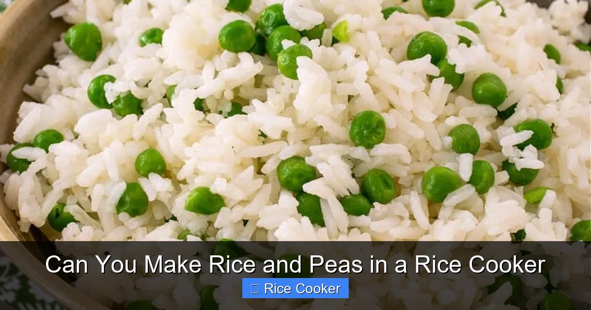 Can You Make Rice and Peas in a Rice Cooker
