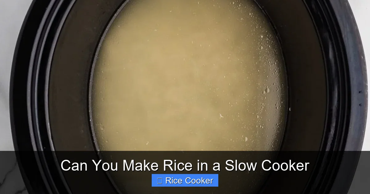 Can You Make Rice in a Slow Cooker