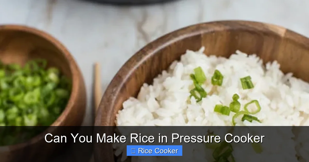 Can You Make Rice in Pressure Cooker