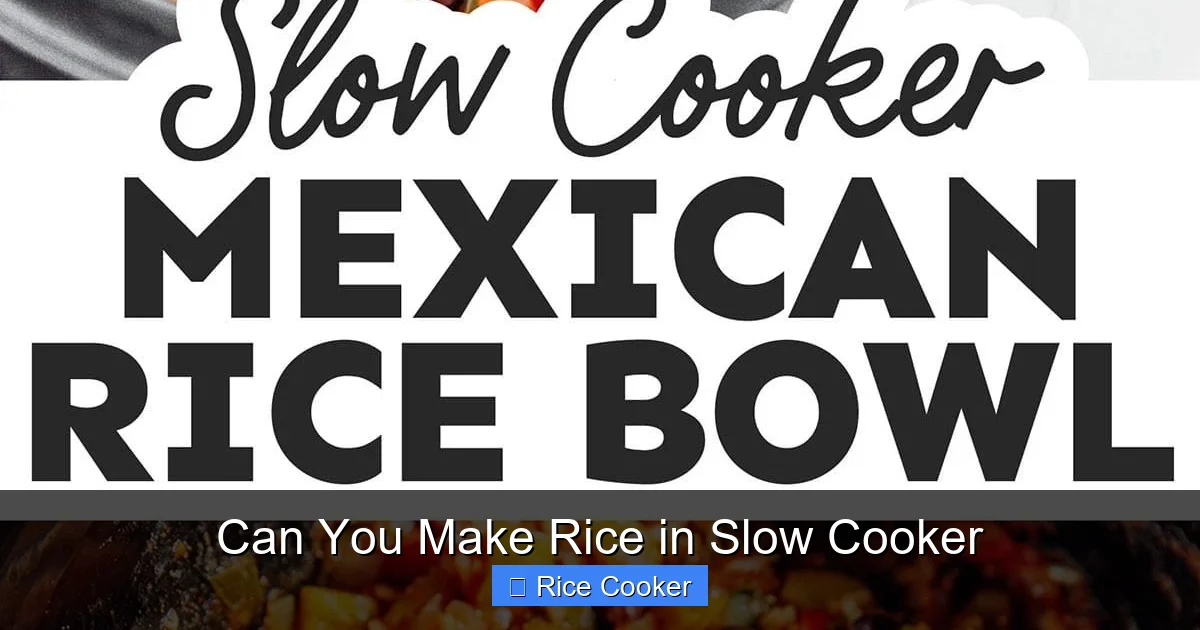 Can You Make Rice in Slow Cooker