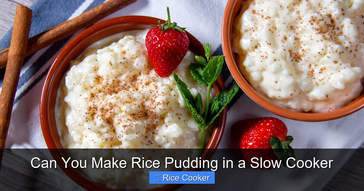 Can You Make Rice Pudding in a Slow Cooker