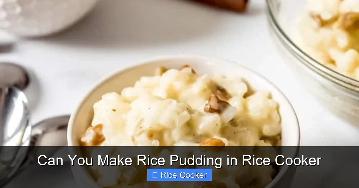 Can You Make Rice Pudding in Rice Cooker
