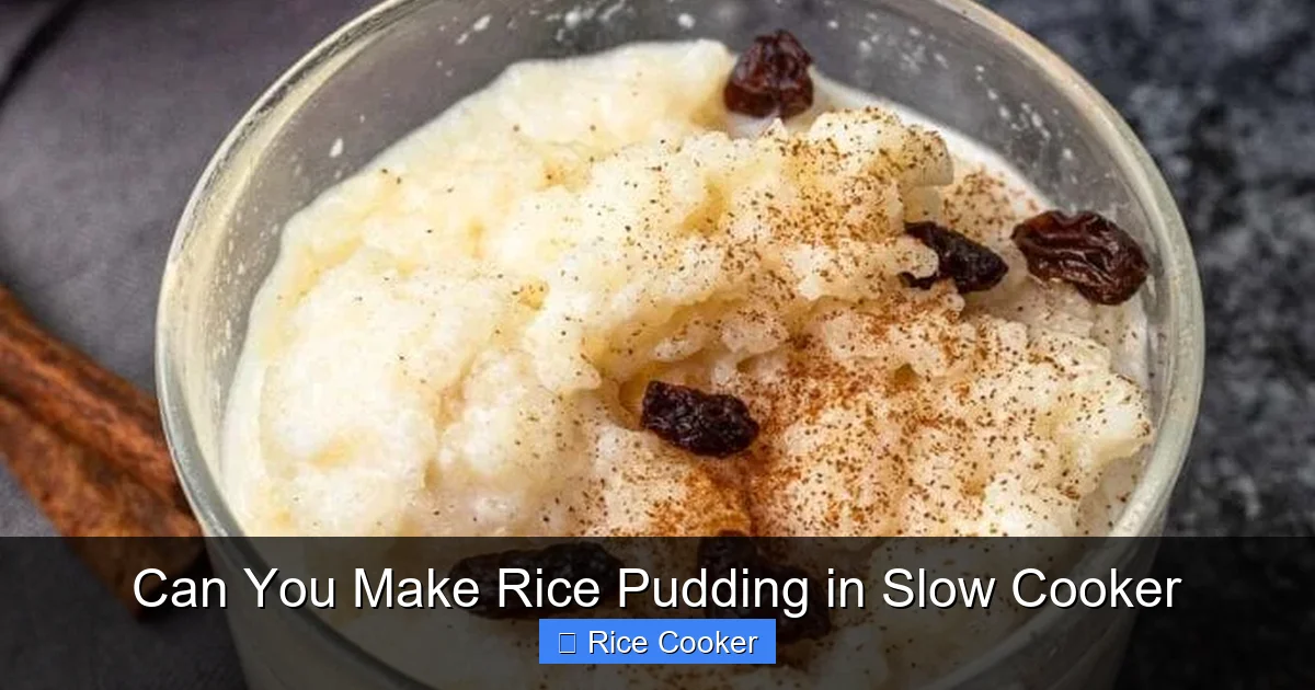 Can You Make Rice Pudding in Slow Cooker