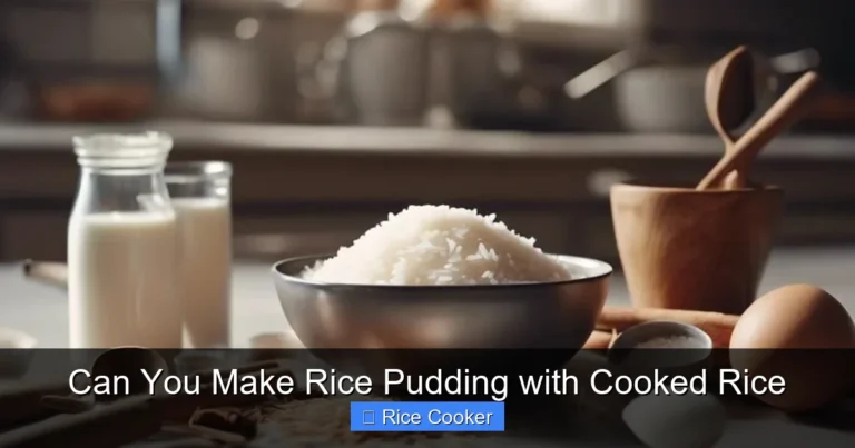 Can You Make Rice Pudding with Cooked Rice