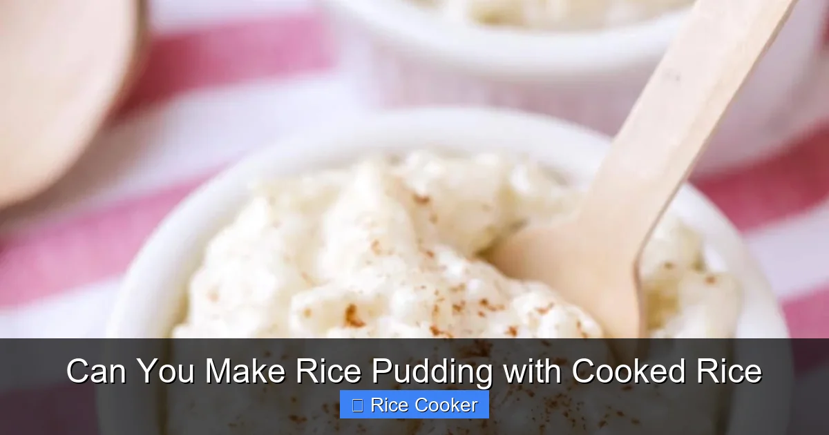 Can You Make Rice Pudding with Cooked Rice