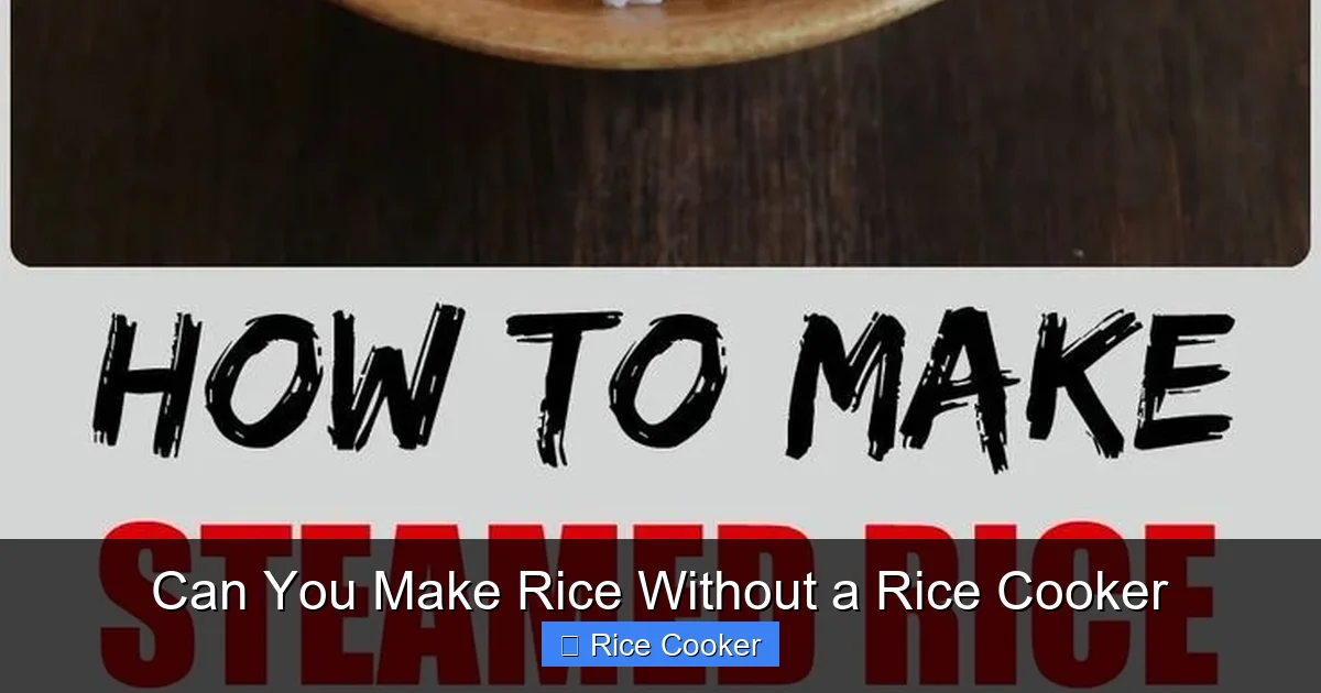 Can You Make Rice Without a Rice Cooker