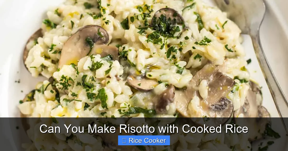 Can You Make Risotto with Cooked Rice