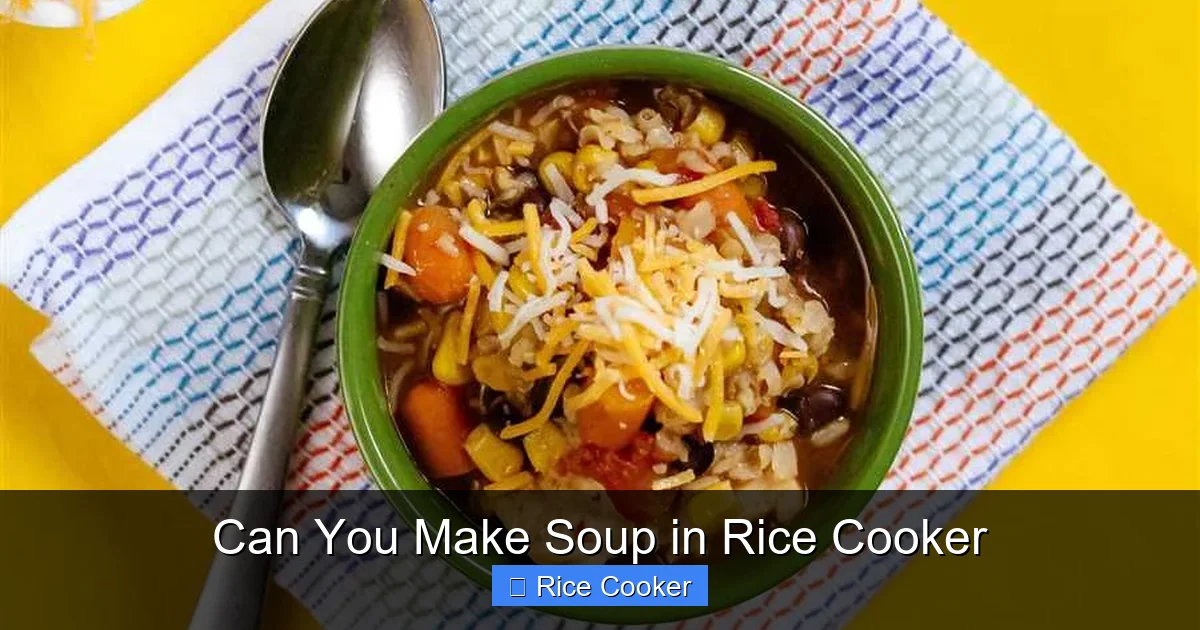 Can You Make Soup in Rice Cooker