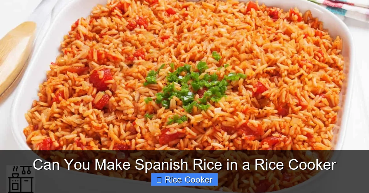 Can You Make Spanish Rice in a Rice Cooker