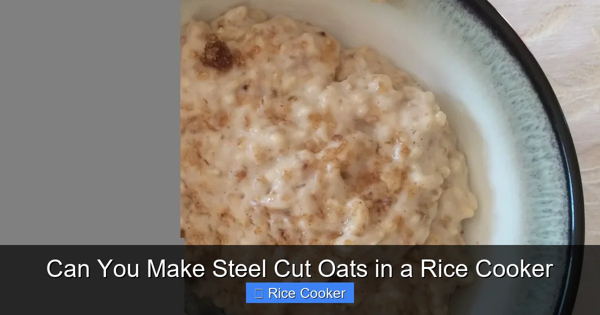 Can You Make Steel Cut Oats in a Rice Cooker